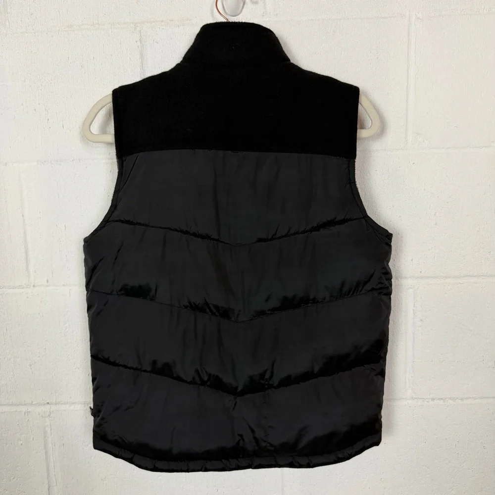 Gap Boys Puffer Vest Wool Blend Black Pockets Y2K ('06)‎ Snow Winter Outdoor L